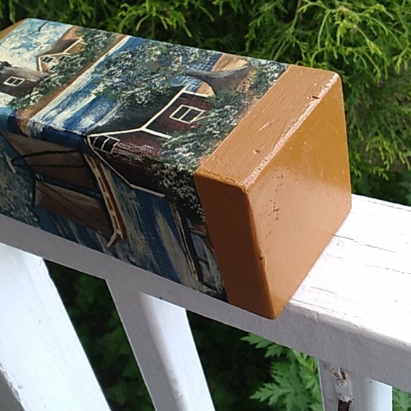 VINTAGE ARTIST MADE COASTAL SHIPS LIGHTHOUSES WOODEN 3D BOUY - Picture 6 of 8